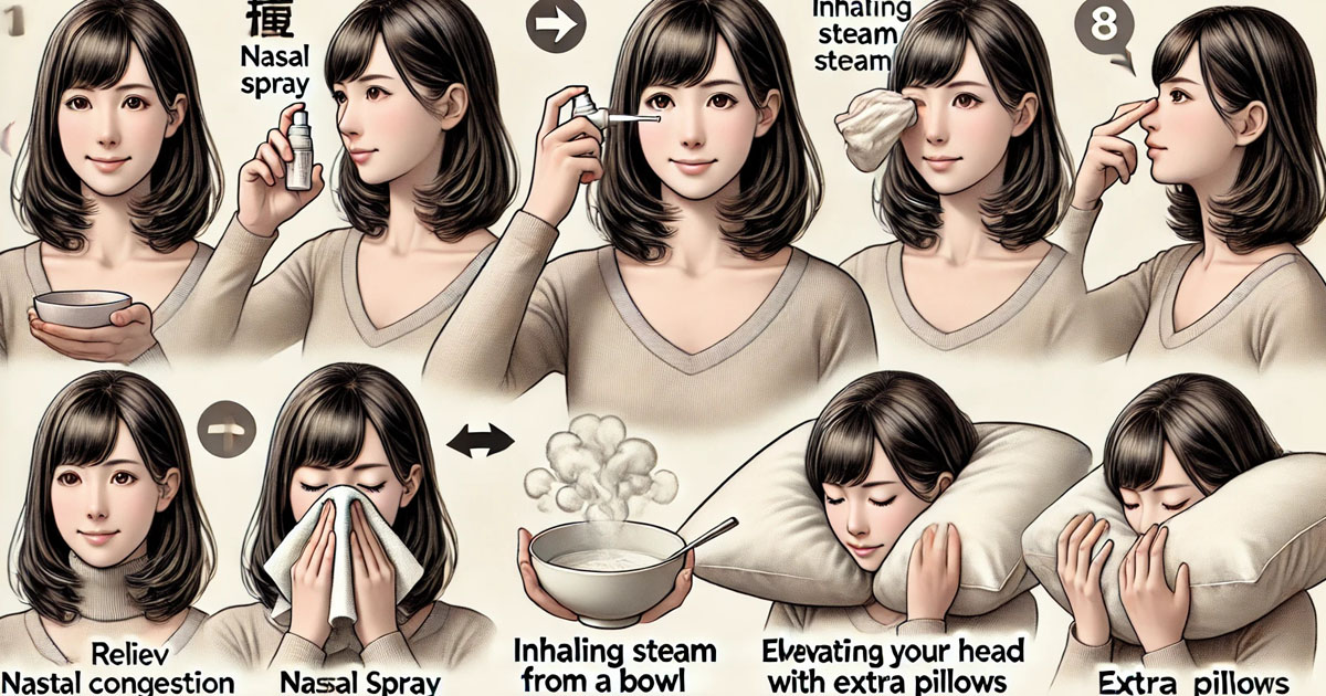 鼻づまりが両方で苦しい眠れない3